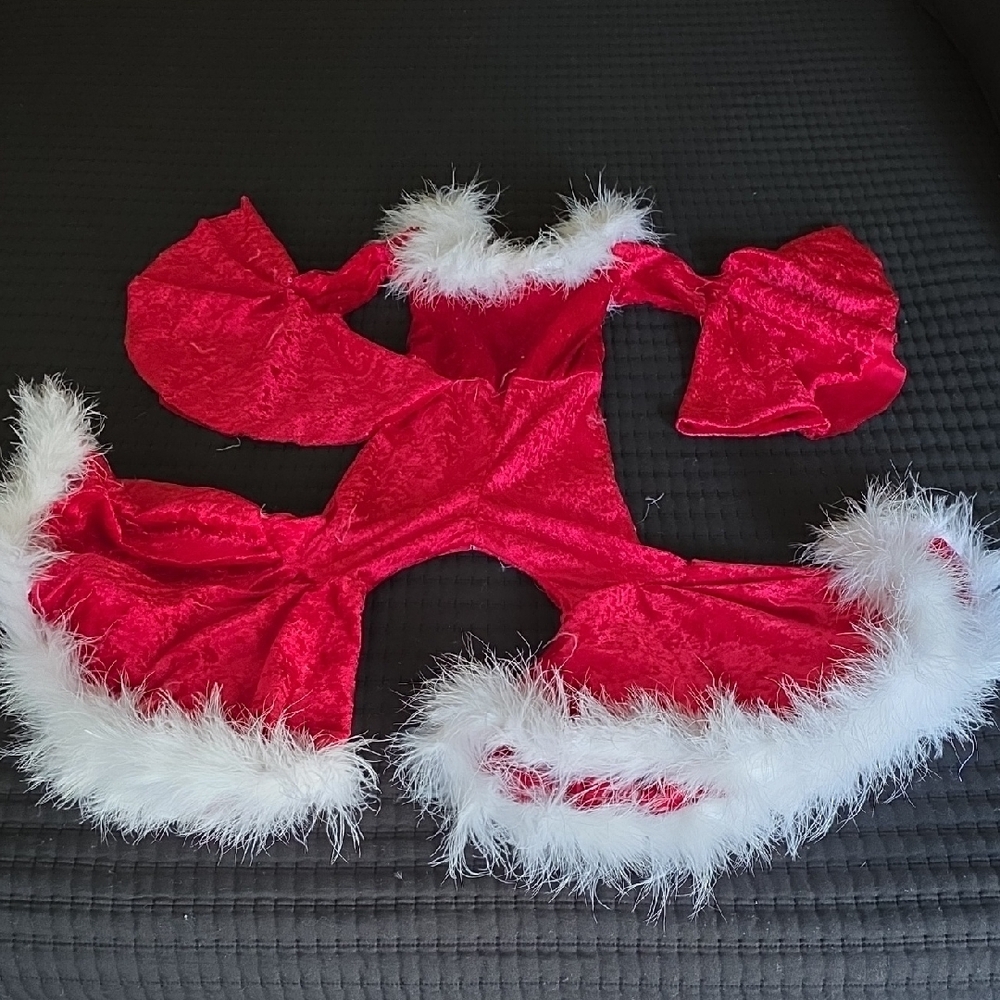 Festive Red and White Kids Santa Bodysuit